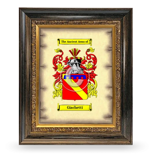 Giachetti Coat of Arms Framed - Heirloom