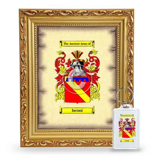 Iaconi Framed Coat of Arms and Keychain - Gold