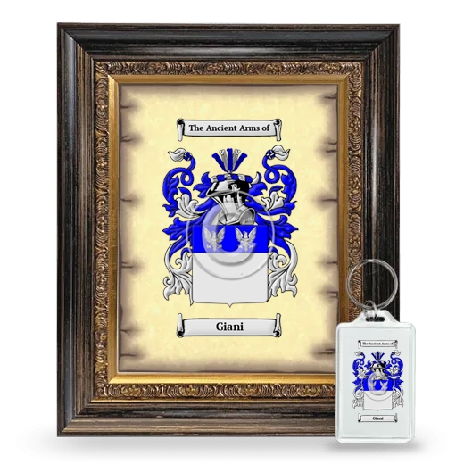 Giani Framed Coat of Arms and Keychain - Heirloom