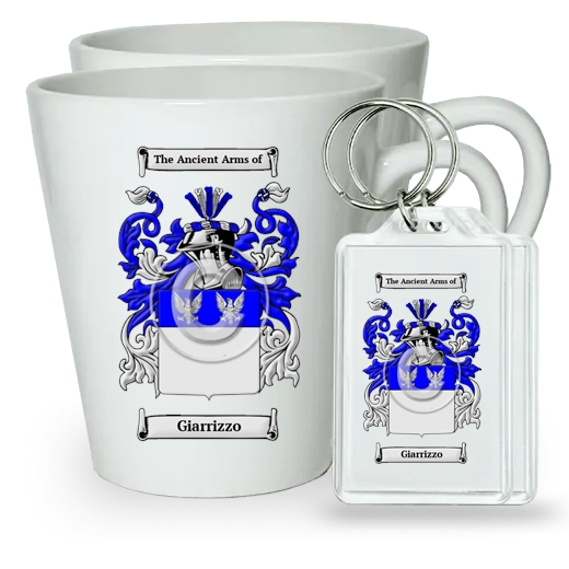 Giarrizzo Pair of Latte Mugs and Pair of Keychains