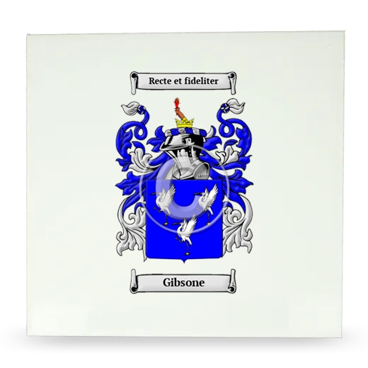 Gibsone Large Ceramic Tile with Coat of Arms