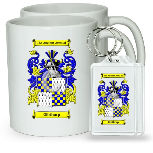 Gibthorp Pair of Coffee Mugs and Pair of Keychains