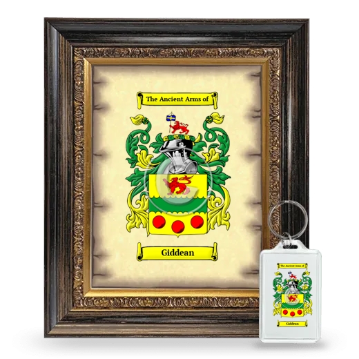 Giddean Framed Coat of Arms and Keychain - Heirloom