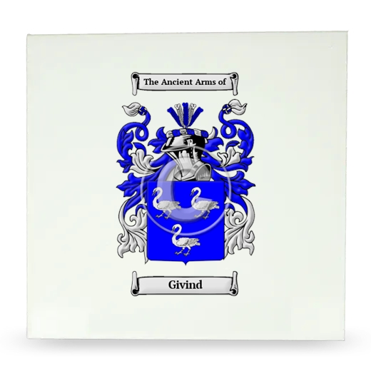 Givind Large Ceramic Tile with Coat of Arms