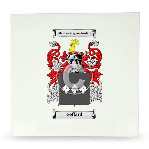 Geffard Large Ceramic Tile with Coat of Arms