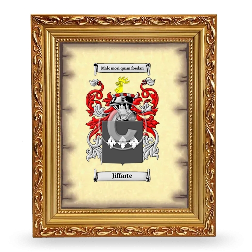 Jiffarte Coat of Arms Framed - Gold