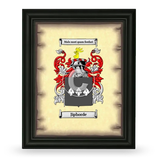 Jiphorde Coat of Arms Framed - Black