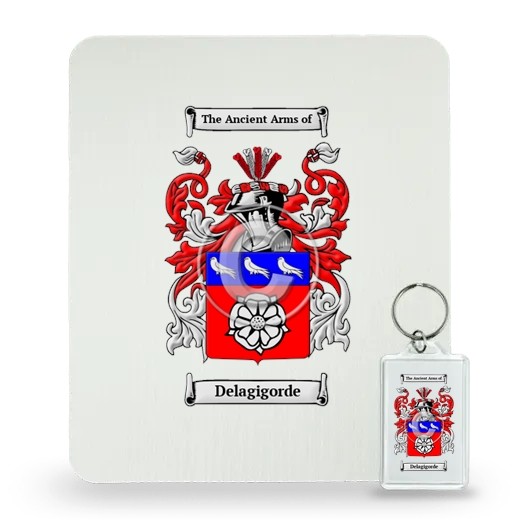 Delagigorde Mouse Pad and Keychain Combo Package