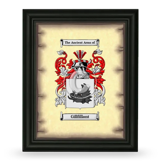 Gillfillant Coat of Arms Framed - Black