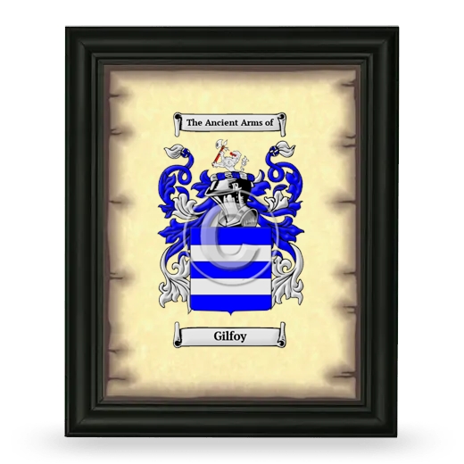 Gilfoy Coat of Arms Framed - Black