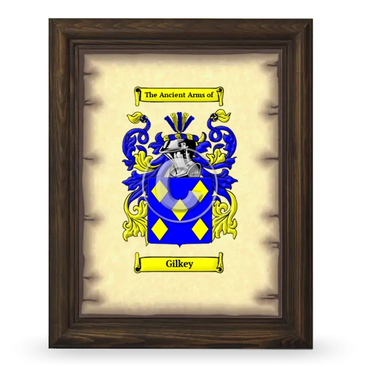 Gilkey Coat of Arms Framed - Brown