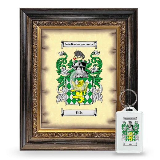 Gils Framed Coat of Arms and Keychain - Heirloom