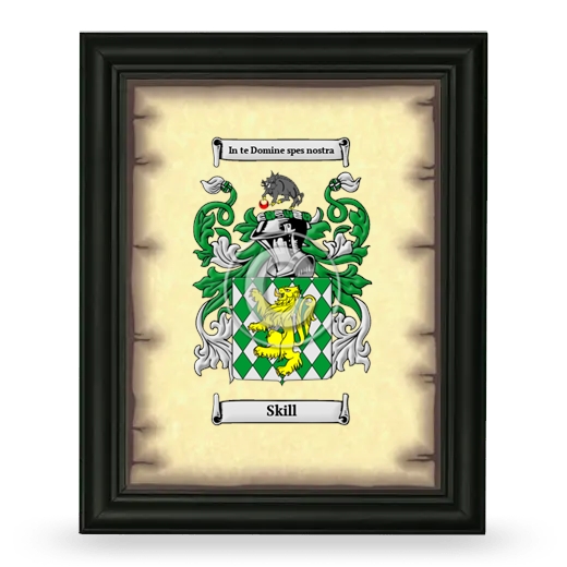 Skill Coat of Arms Framed - Black