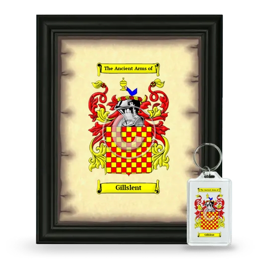 Gillslent Framed Coat of Arms and Keychain - Black