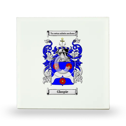 Glaspie Small Ceramic Tile with Coat of Arms