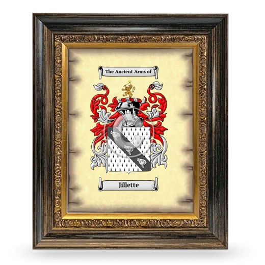 Jillette Coat of Arms Framed - Heirloom