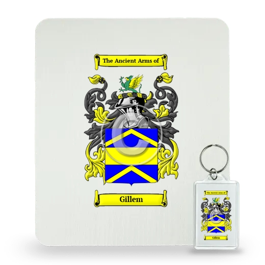 Gillem Mouse Pad and Keychain Combo Package