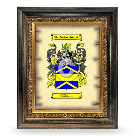 Gillham Coat of Arms Framed - Heirloom