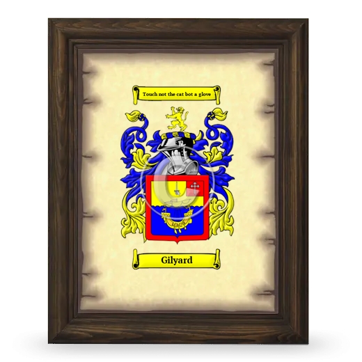 Gilyard Coat of Arms Framed - Brown