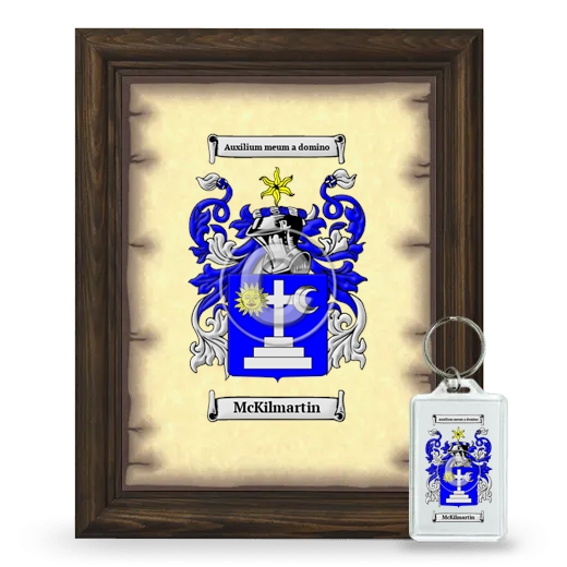 McKilmartin Framed Coat of Arms and Keychain - Brown