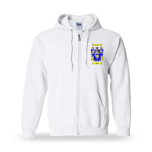 McElry Unisex Coat of Arms Zip Sweatshirt - White