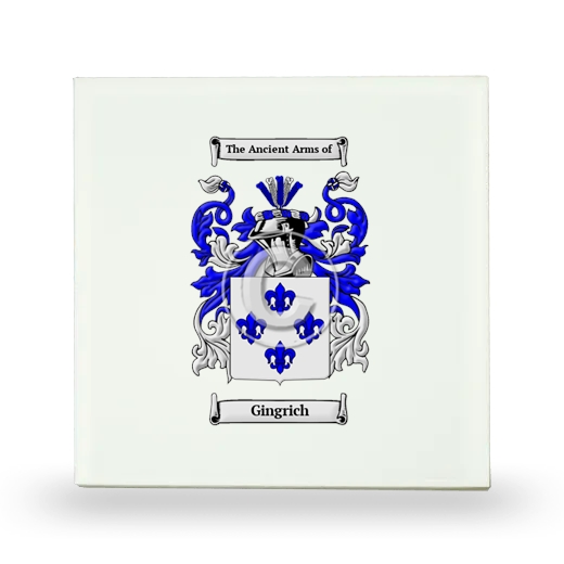 Gingrich Small Ceramic Tile with Coat of Arms
