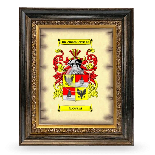 Giovani Coat of Arms Framed - Heirloom