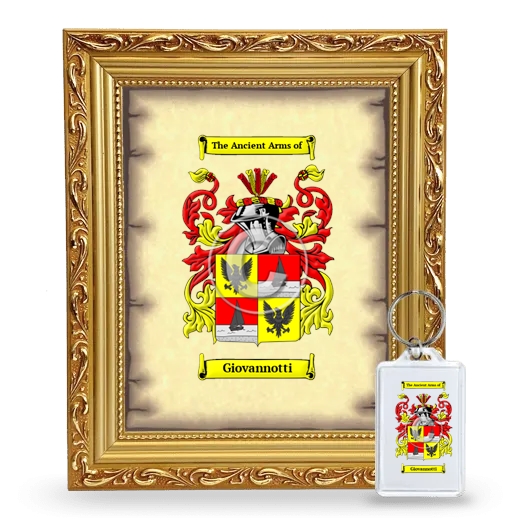 Giovannotti Framed Coat of Arms and Keychain - Gold