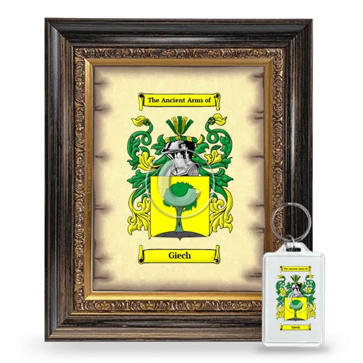 Giech Framed Coat of Arms and Keychain - Heirloom