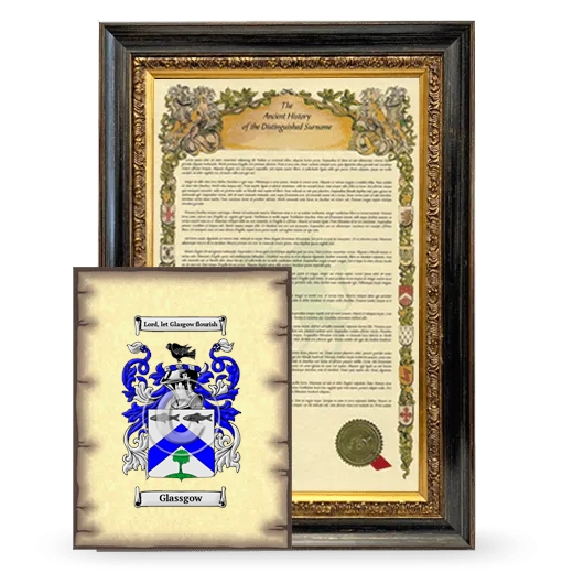 Glassgow Framed History and Coat of Arms Print - Heirloom