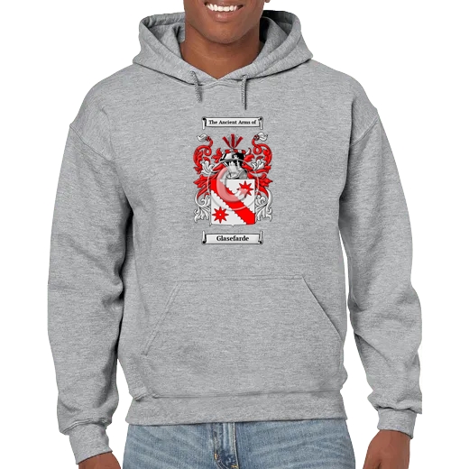 Glasefarde Grey Unisex Coat of Arms Hooded Sweatshirt