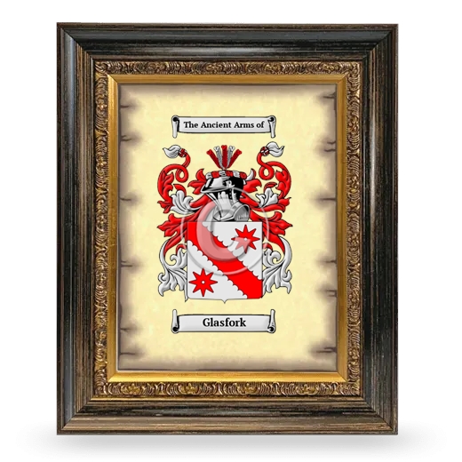 Glasfork Coat of Arms Framed - Heirloom