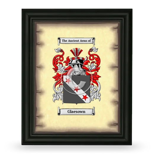 Glaesown Coat of Arms Framed - Black