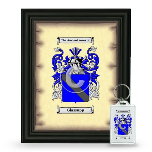 Glassupp Framed Coat of Arms and Keychain - Black