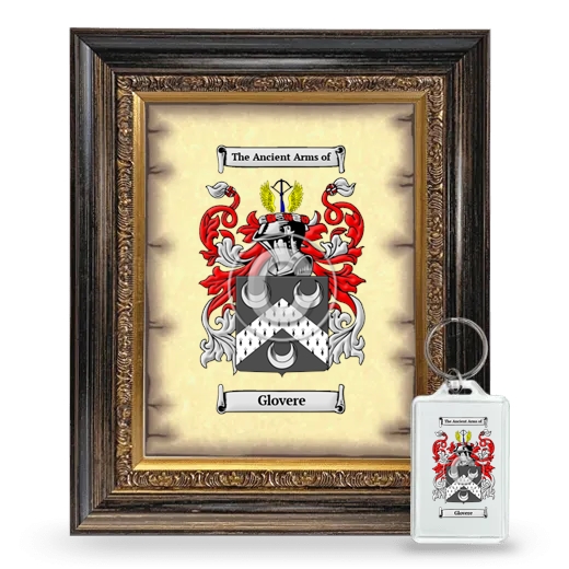 Glovere Framed Coat of Arms and Keychain - Heirloom