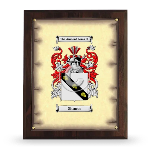 Glumer Coat of Arms Plaque