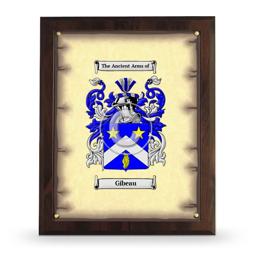 Gibeau Coat of Arms Plaque