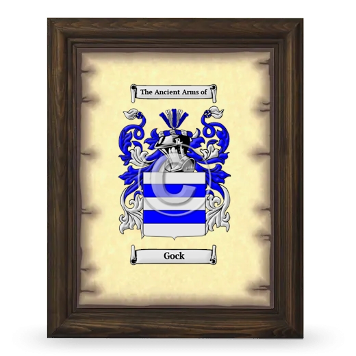 Gock Coat of Arms Framed - Brown