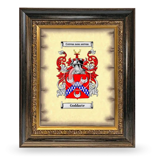 Goddarte Coat of Arms Framed - Heirloom