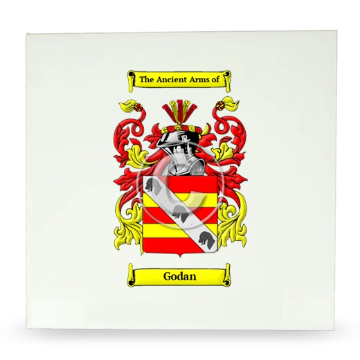 Godan Large Ceramic Tile with Coat of Arms