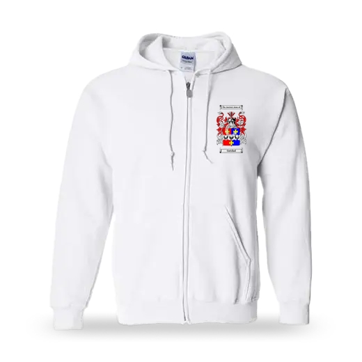 Gutshal Unisex Coat of Arms Zip Sweatshirt - White