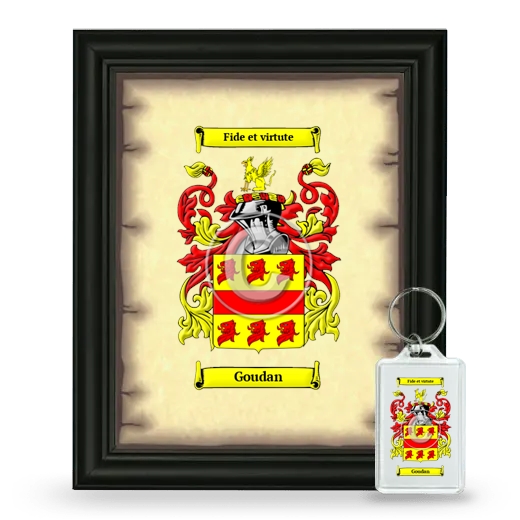 Goudan Framed Coat of Arms and Keychain - Black