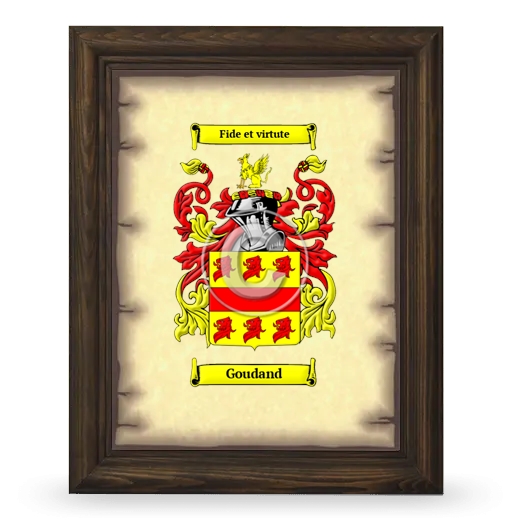 Goudand Coat of Arms Framed - Brown