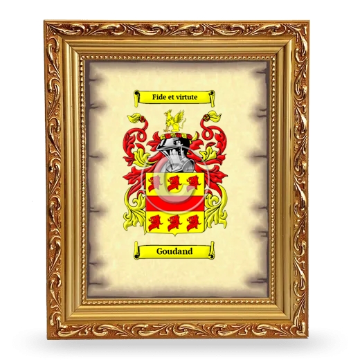 Goudand Coat of Arms Framed - Gold