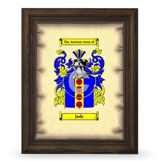 Jade Coat of Arms Framed - Brown