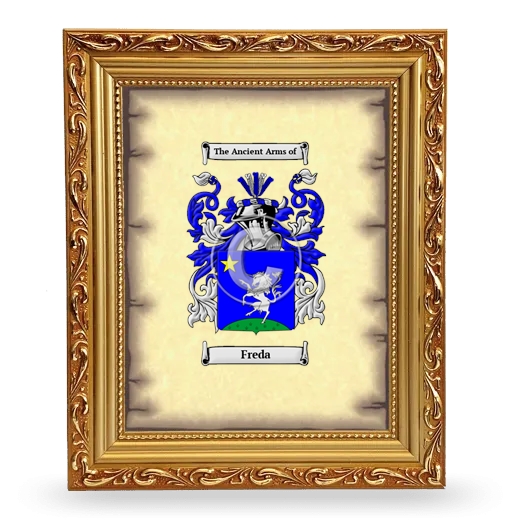 Freda Coat of Arms Framed - Gold