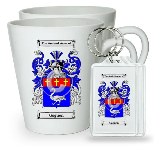 Goguen Pair of Latte Mugs and Pair of Keychains