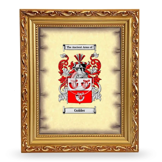 Golder Coat of Arms Framed - Gold