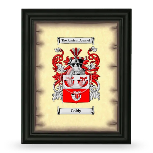 Goldy Coat of Arms Framed - Black