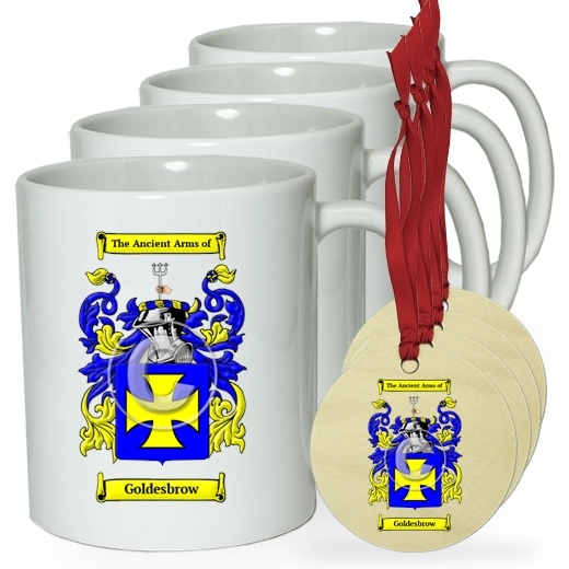 Goldesbrow Set of 4 Classic Mugs and Ornaments